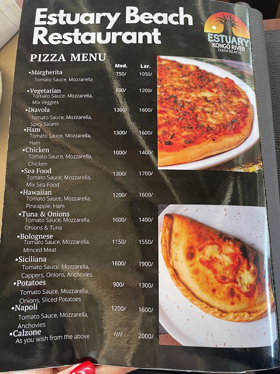 Menu Estuary Beach Restaurant & Bar-1