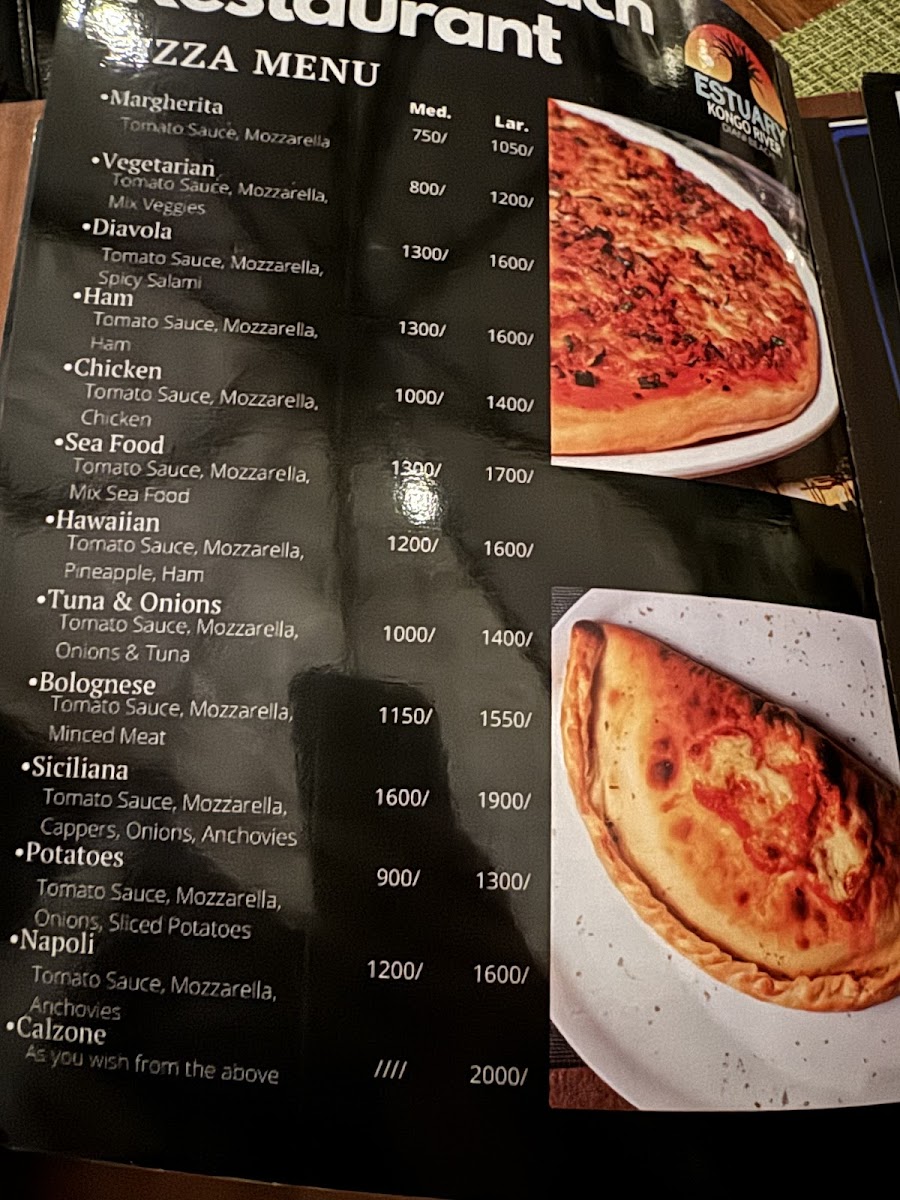 Menu Estuary Beach Restaurant & Bar-10